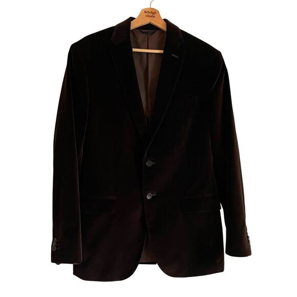 Banana Republic Other - Banana Republic Brown Velvet Blazer Sport Coat SZ 40R Suit Jacket 2 Button EUC